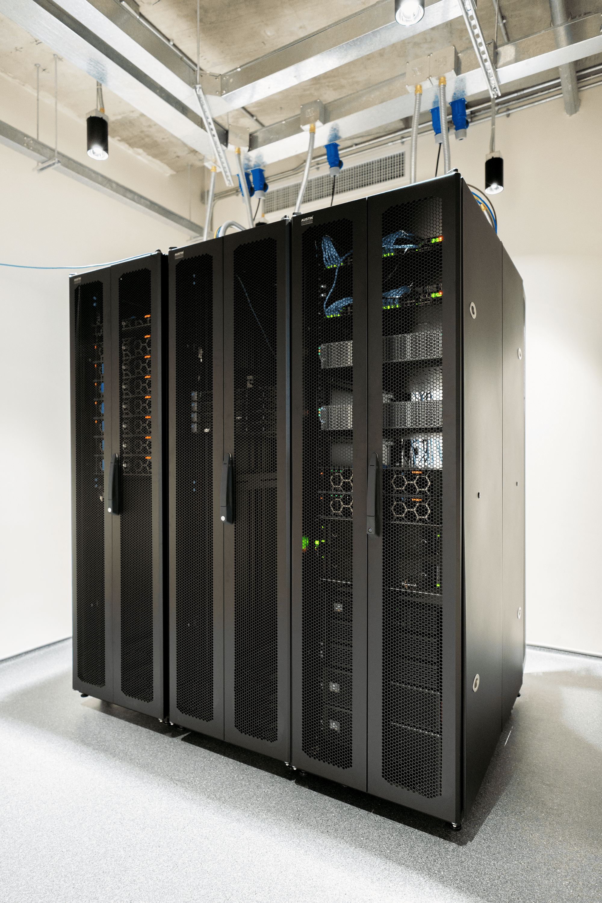 High Performance Computer Cluster for material simulation and artificial intelligence research.